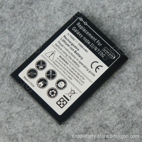 gb/t18287-2000 the cell phone Battery for Samsung Galaxy Note II N7100 Handyakku , made in China